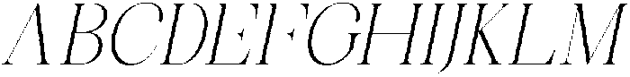 Celima ExtraLight SemiCondensed Italic otf (200) Font