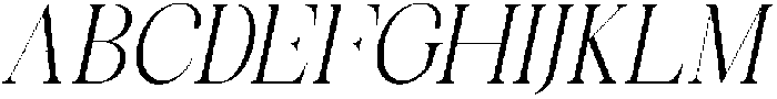 Celima Light Condensed Slanted otf (300) Font UPPERCASE