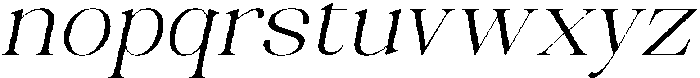 Celima Light Expanded Slanted otf (300) Font LOWERCASE