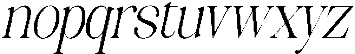Celima Light Extra Condensed Slanted otf (300) Font LOWERCASE