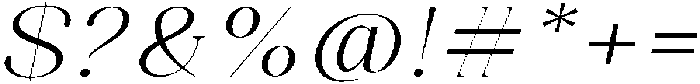 Celima Light Extra Expanded Slanted otf (300) Font OTHER CHARS