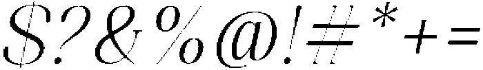 Celima Light Semi Condensed Slanted otf (300) Font OTHER CHARS