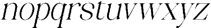 Celima Light Semi Condensed Slanted otf (300) Font LOWERCASE
