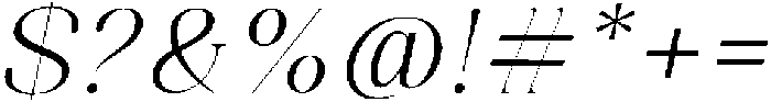 Celima Light Semi Expanded Slanted otf (300) Font OTHER CHARS