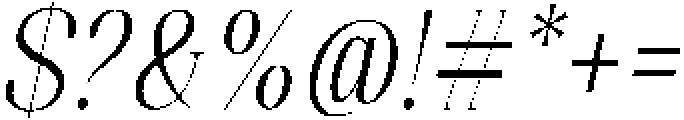 Celima Light Ultra Condensed Slanted otf (300) Font OTHER CHARS