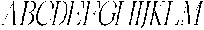 Celima Light Ultra Condensed Slanted otf (300) Font UPPERCASE