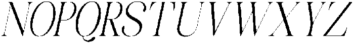 Celima Light Ultra Condensed Slanted otf (300) Font UPPERCASE