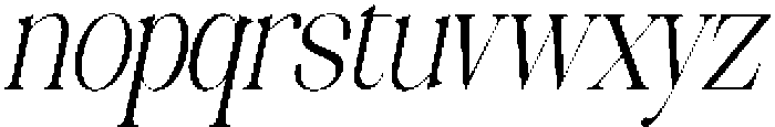 Celima Light Ultra Condensed Slanted otf (300) Font LOWERCASE