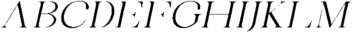 Celima Light Ultra Expanded Slanted otf (300) Font UPPERCASE