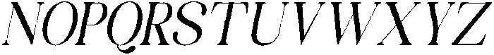 Celima Medium Condensed Slanted otf (500) Font UPPERCASE