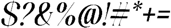 Celima Medium Extra Condensed Slanted otf (500) Font OTHER CHARS