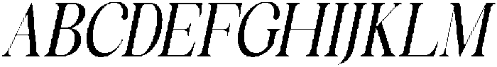 Celima Medium Extra Condensed Slanted otf (500) Font UPPERCASE