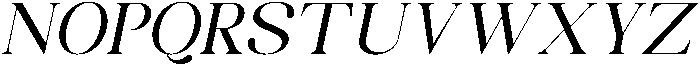Celima Medium Semi Expanded Slanted otf (500) Font UPPERCASE