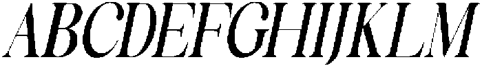 Celima SemBd UltCond Ita otf (400) Font UPPERCASE
