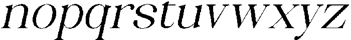 Celima Semi Expanded Slanted otf (400) Font LOWERCASE
