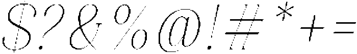 Celima Thin Condensed Slanted otf (100) Font OTHER CHARS