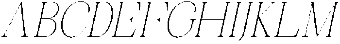 Celima Thin Condensed Slanted otf (100) Font UPPERCASE