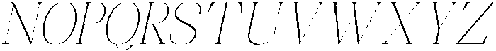 Celima Thin Condensed Slanted otf (100) Font UPPERCASE