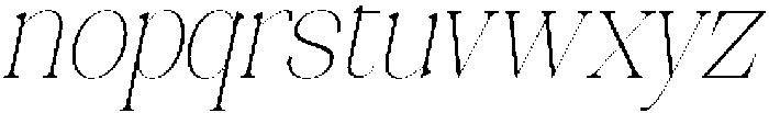 Celima Thin Condensed Slanted otf (100) Font LOWERCASE