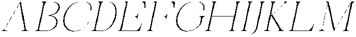 Celima Thin Expanded Slanted otf (100) Font UPPERCASE