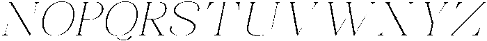 Celima Thin Expanded Slanted otf (100) Font UPPERCASE