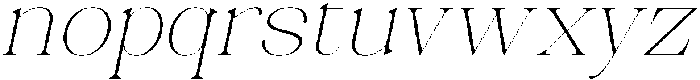 Celima Thin Expanded Slanted otf (100) Font LOWERCASE