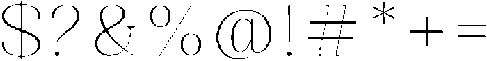 Celima Thin Expanded otf (100) Font OTHER CHARS