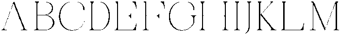 Celima Thin Expanded otf (100) Font UPPERCASE