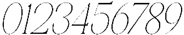 Celima Thin Extra Condensed Slanted otf (100) Font OTHER CHARS