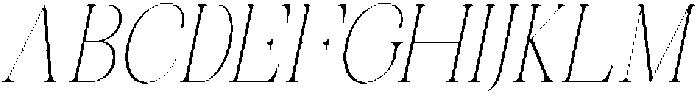 Celima Thin Extra Condensed Slanted otf (100) Font UPPERCASE