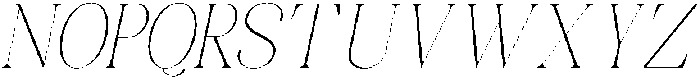 Celima Thin Extra Condensed Slanted otf (100) Font UPPERCASE