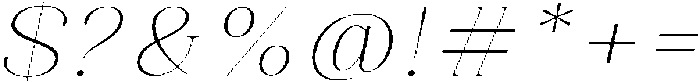 Celima Thin Extra Expanded Slanted otf (100) Font OTHER CHARS