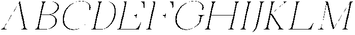 Celima Thin Extra Expanded Slanted otf (100) Font UPPERCASE