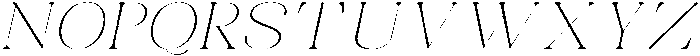 Celima Thin Extra Expanded Slanted otf (100) Font UPPERCASE