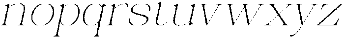Celima Thin Extra Expanded Slanted otf (100) Font LOWERCASE