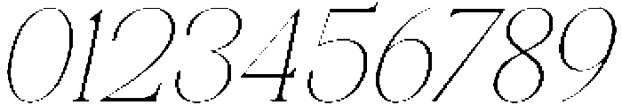 Celima Thin Semi Condensed Slanted otf (100) Font OTHER CHARS