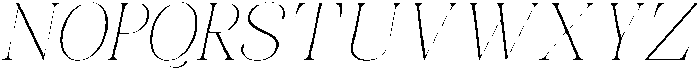 Celima Thin Semi Condensed Slanted otf (100) Font UPPERCASE