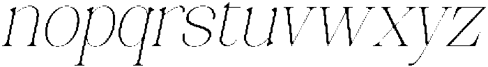 Celima Thin Semi Condensed Slanted otf (100) Font LOWERCASE