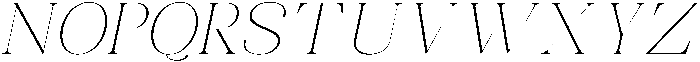 Celima Thin Semi Expanded Slanted otf (100) Font UPPERCASE