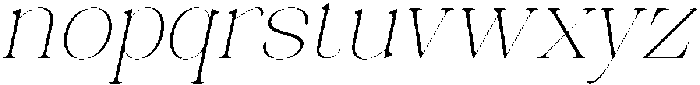 Celima Thin Semi Expanded Slanted otf (100) Font LOWERCASE