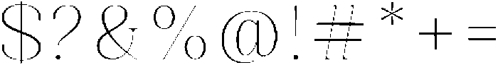 Celima Thin Semi Expanded otf (100) Font OTHER CHARS