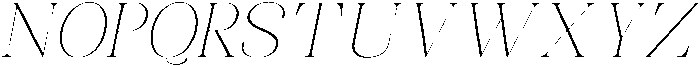 Celima Thin Slanted otf (100) Font UPPERCASE