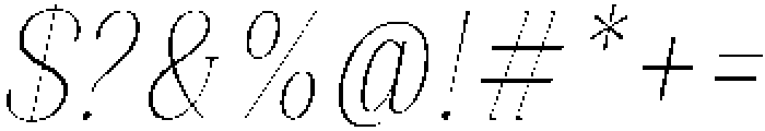 Celima Thin Ultra Condensed Slanted otf (100) Font OTHER CHARS