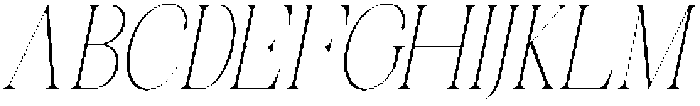 Celima Thin Ultra Condensed Slanted otf (100) Font UPPERCASE