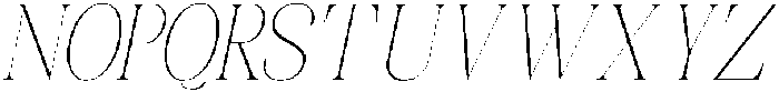 Celima Thin Ultra Condensed Slanted otf (100) Font UPPERCASE