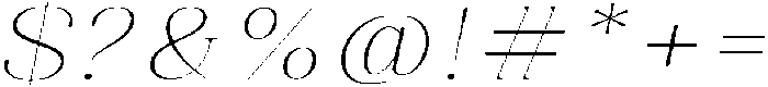 Celima Thin Ultra Expanded Slanted otf (100) Font OTHER CHARS