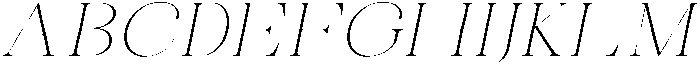 Celima Thin Ultra Expanded Slanted otf (100) Font UPPERCASE