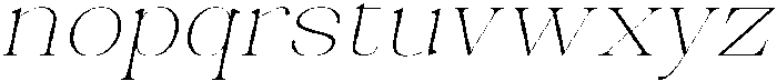 Celima Thin Ultra Expanded Slanted otf (100) Font LOWERCASE