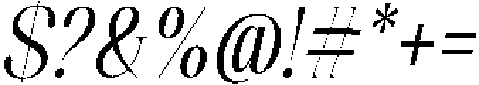 Celima Ultra Condensed Slanted otf (900) Font OTHER CHARS