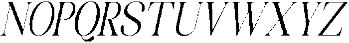 Celima Ultra Condensed Slanted otf (900) Font UPPERCASE